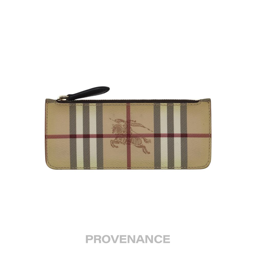 ๐ด Burberry Zip Pouch - Haymarket Check Chocolate Brown